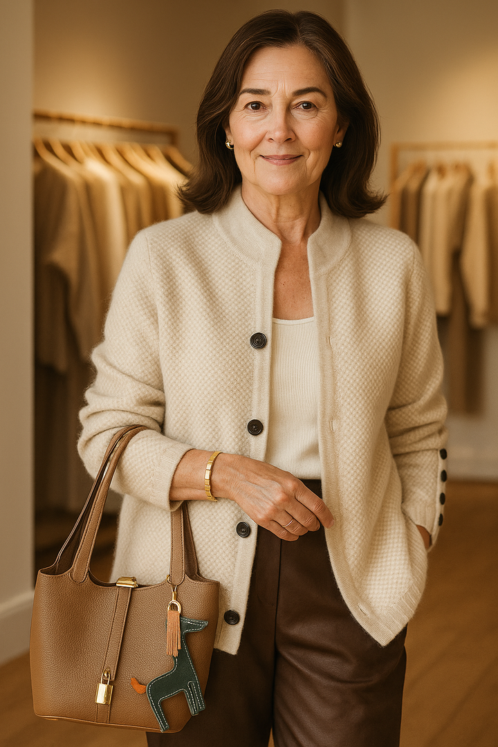 Claire™ – Cashmere blend cardigan with buttons