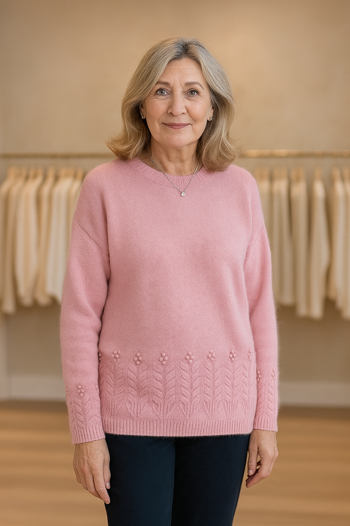 ALMA™ - FLORAL KNIT SWEATER