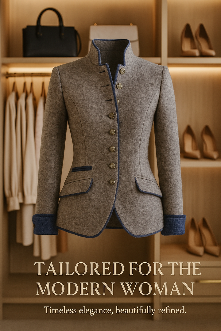 Vivienne - Women's Classic Wool Blend Blazer Limited Edition