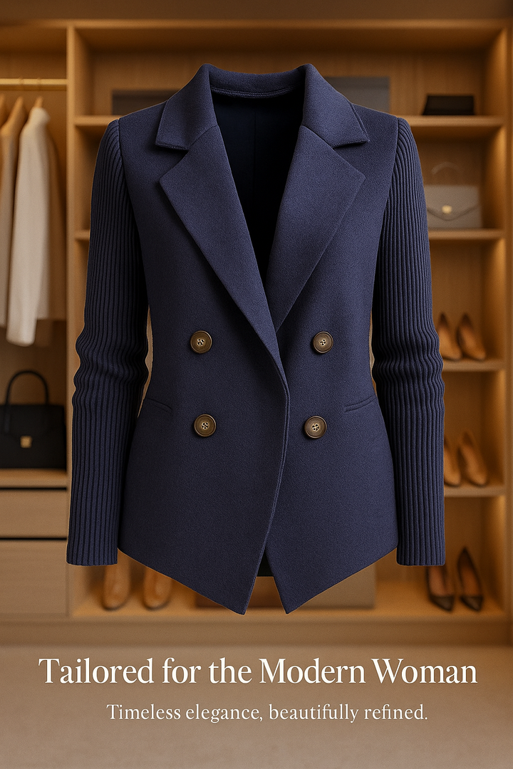 Jaz | Chic Knit-Sleeve Blazer