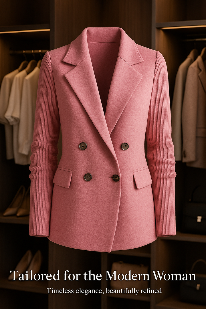 Jaz | Chic Knit-Sleeve Blazer