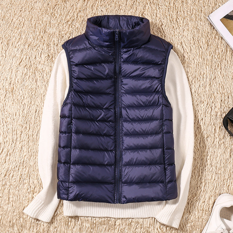 Velora – Ultralight White Duck Down Vest