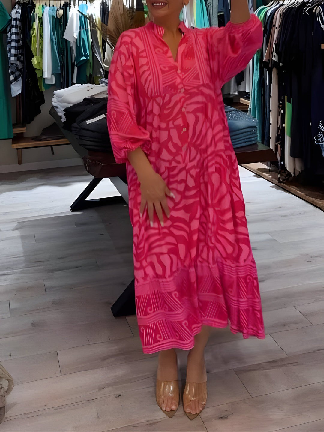 Ava –Dress with Artistic Print