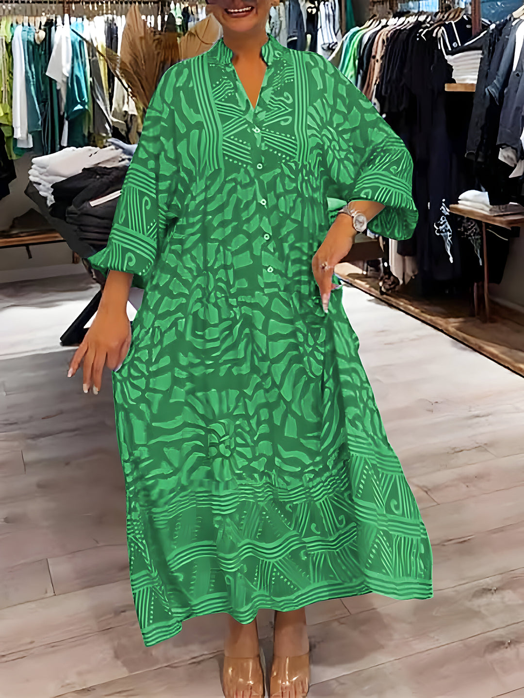 Ava –Dress with Artistic Print