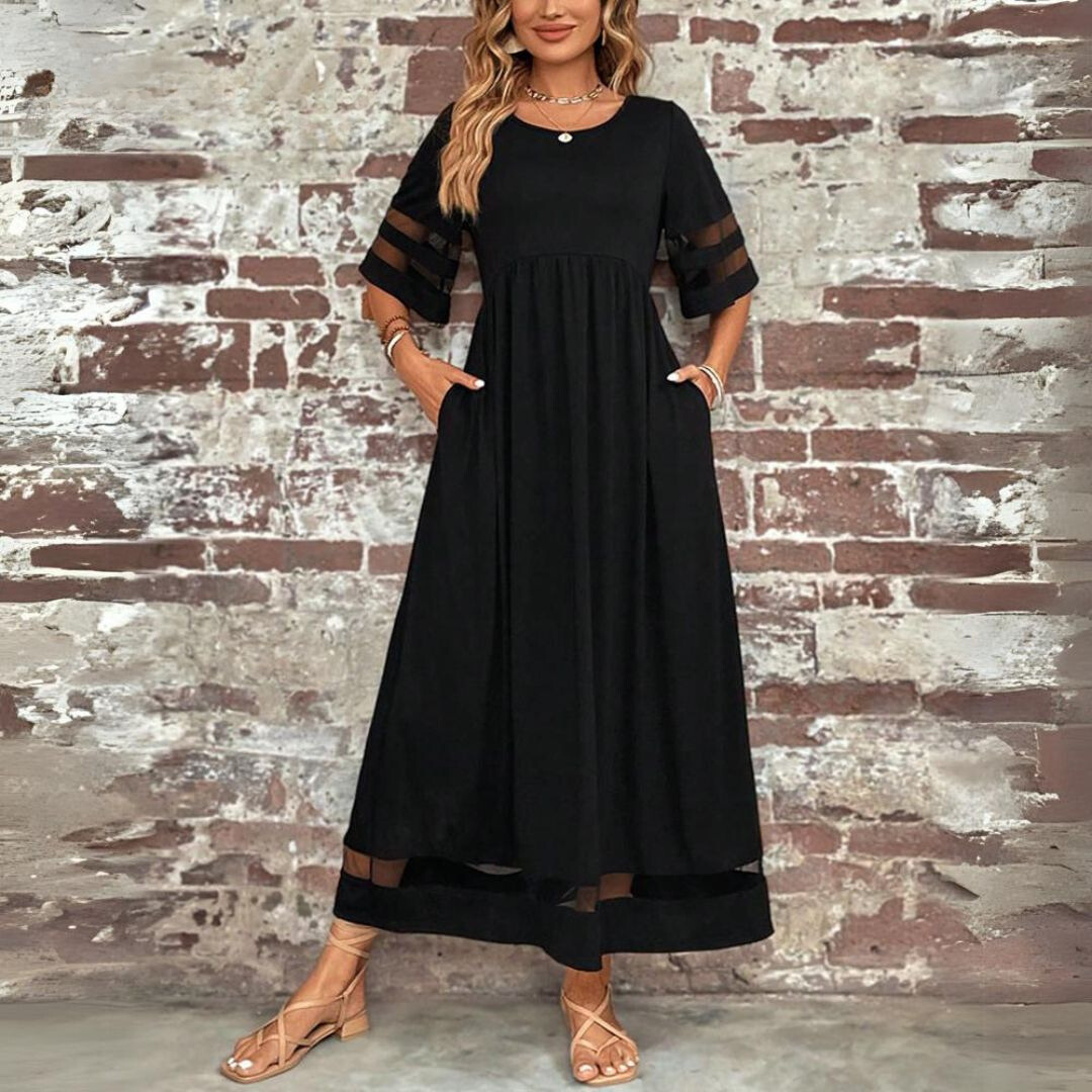 Aira™ - Elegant A-Line Midi Dress