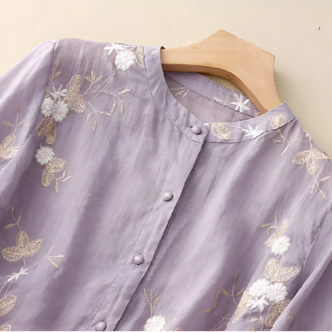 Lina - Embroidered Cotton Top