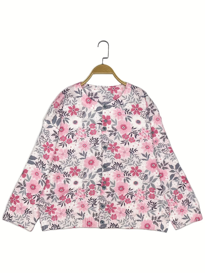 Fiona-Floral Print Cardigan