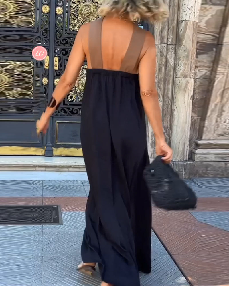 Murcia – Crossover Halter Maxi Dress