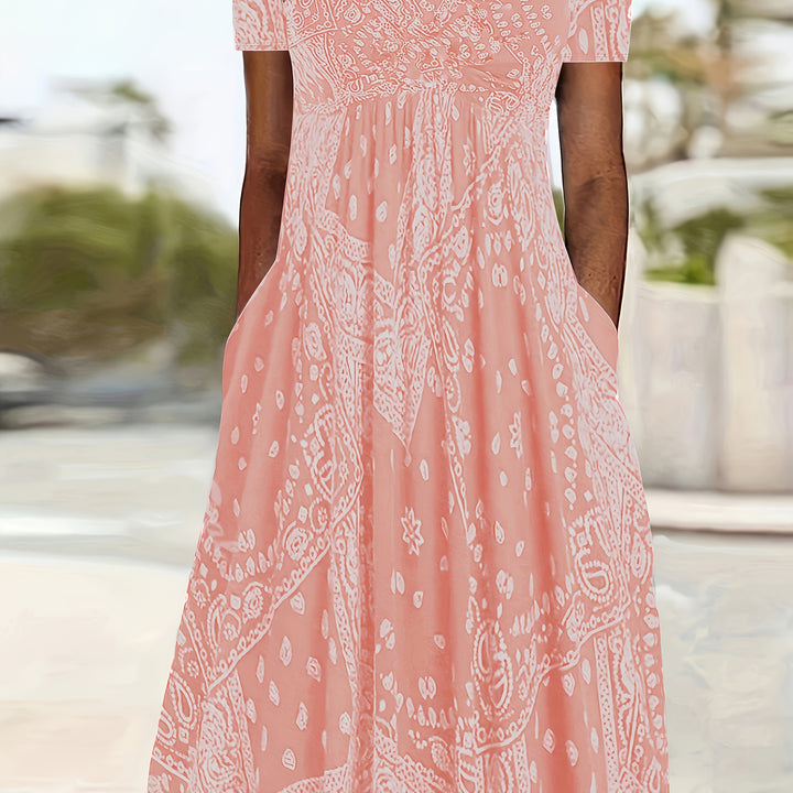 Cassie™-Casual Paisley Print Dress