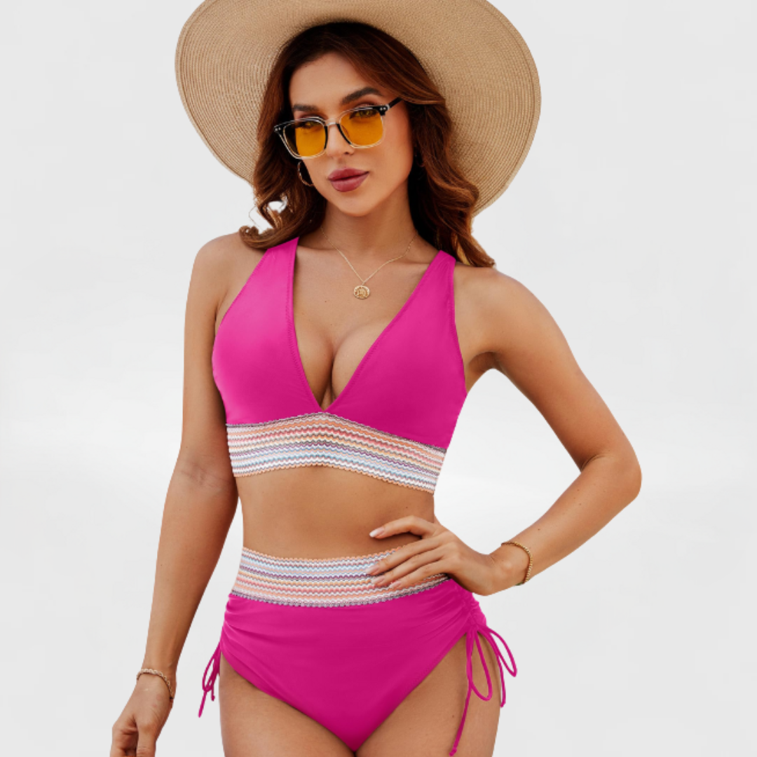 FLORIANE | NAVY HIGH-WAIST BIKINI