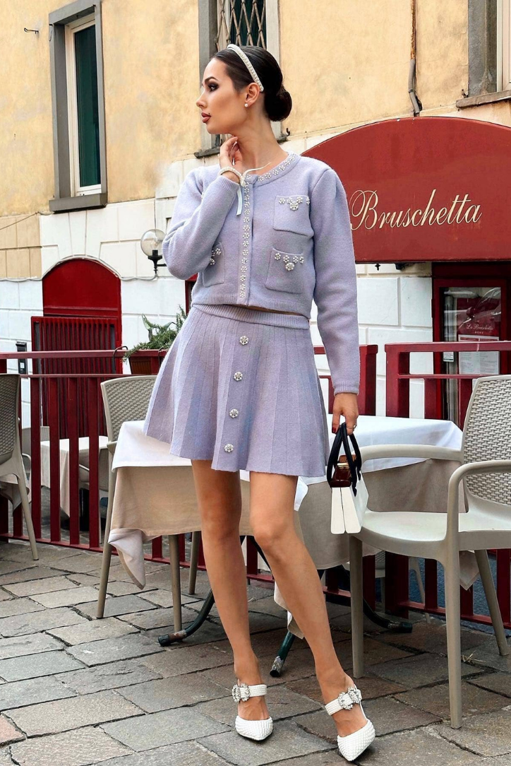 Briar | Cardigan Mini Skirt Set