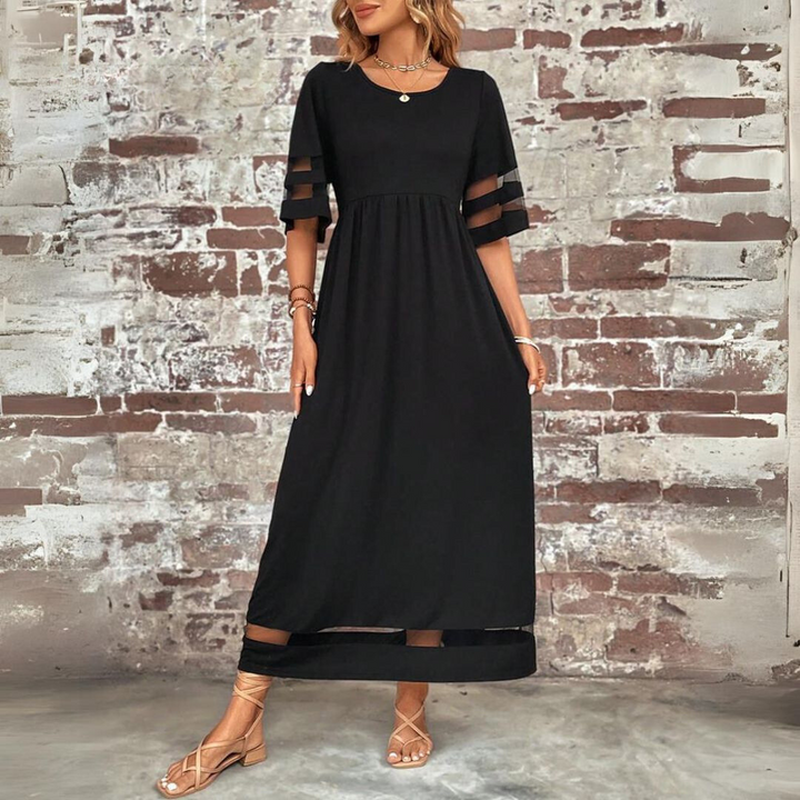 Aira™ - Elegant A-Line Midi Dress