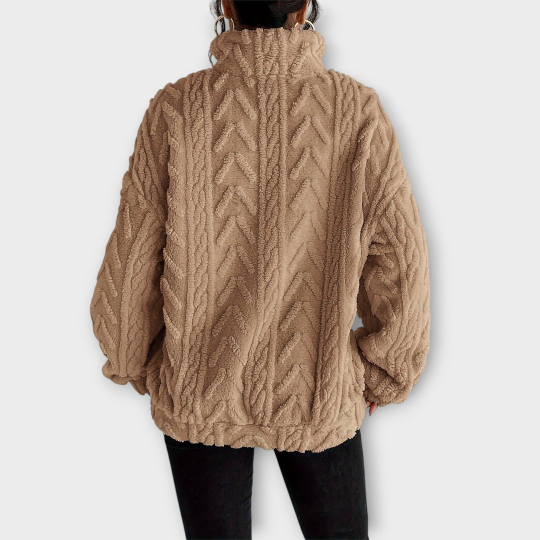 Fiona | Braided Zip-Up Pullover
