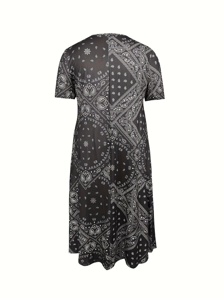 Yuki™-Casual Paisley Print Dress