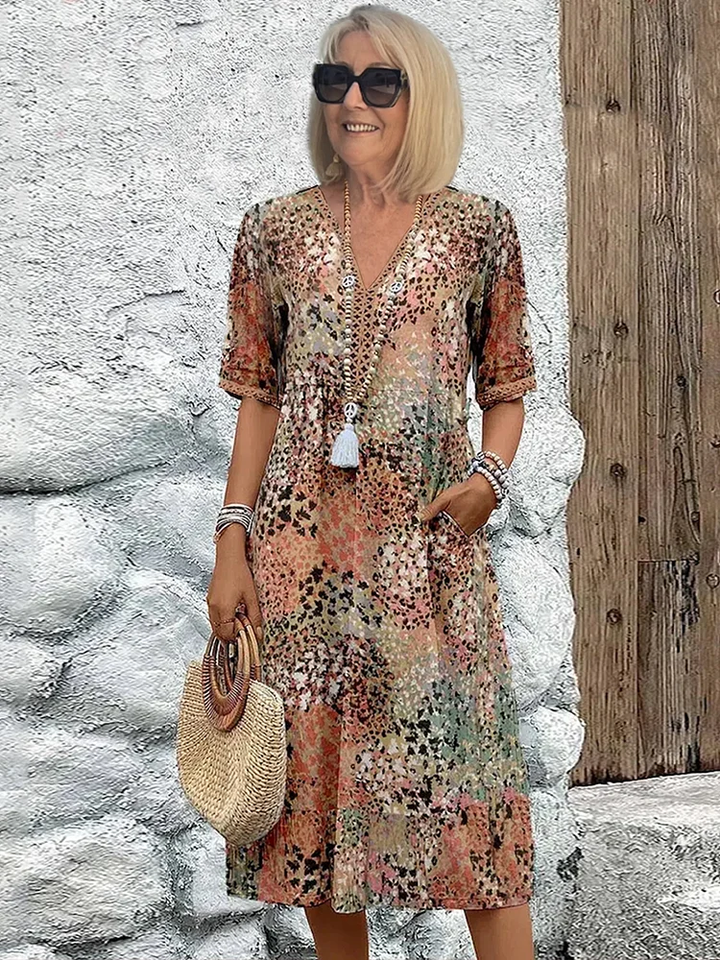 Zaya | Elegant Boho Midi Dress