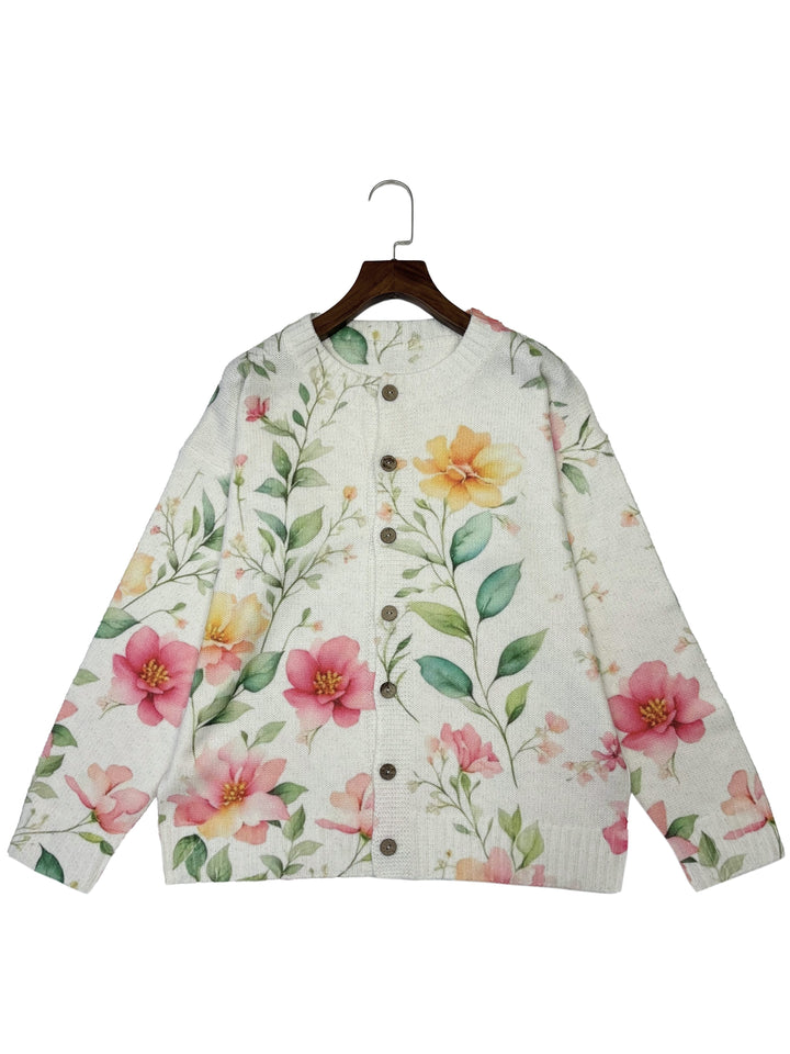 Getty-Floral Print Cardigan