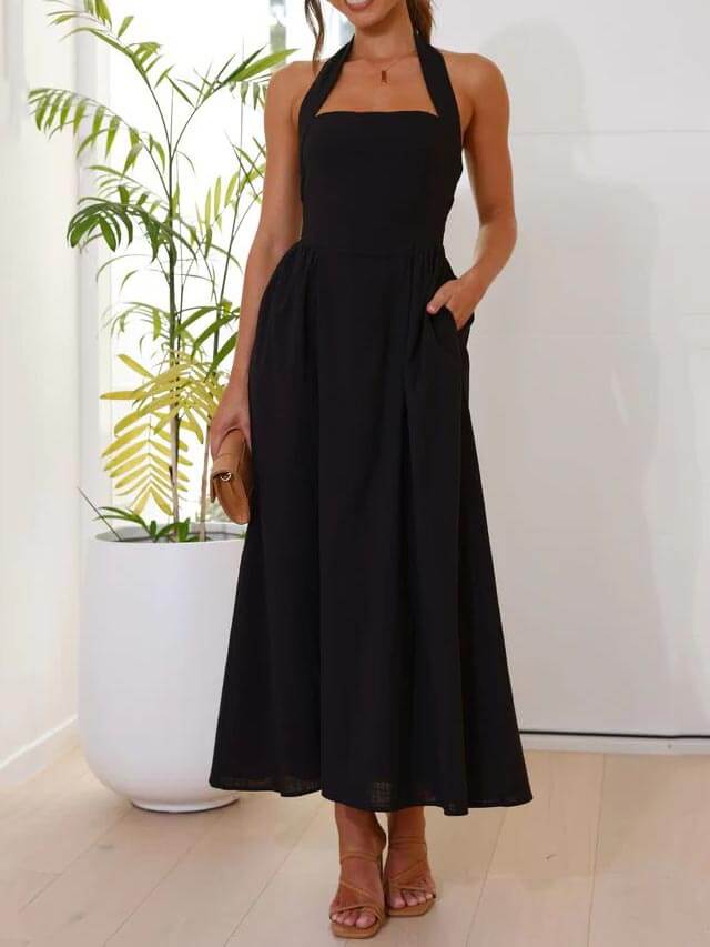 Heid-Little Black Dress Mid Length Dress