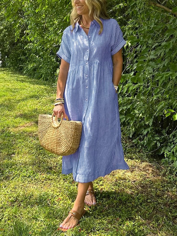 Frederika | elegant striped dress