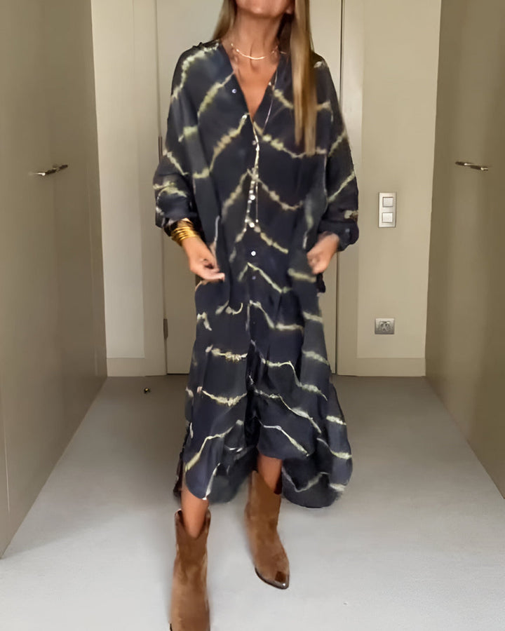 Julia™ | Striped Bohemian Maxi Dress