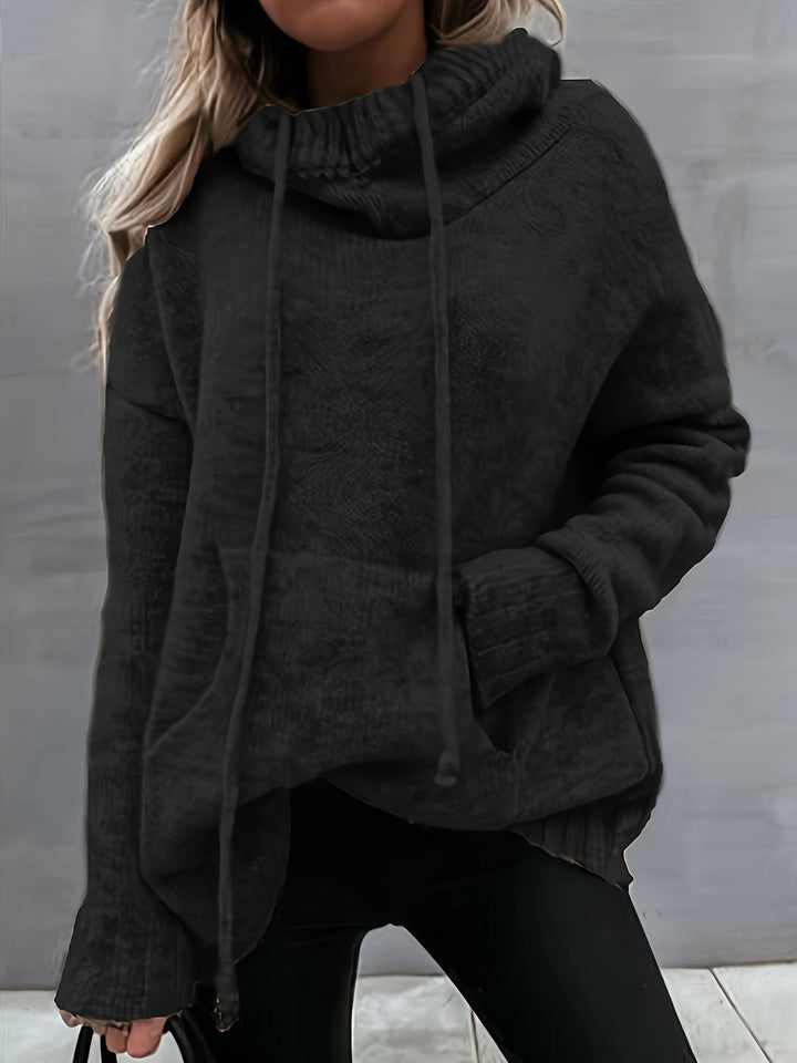 Zelina - Long Sleeve Sweater With Pocket