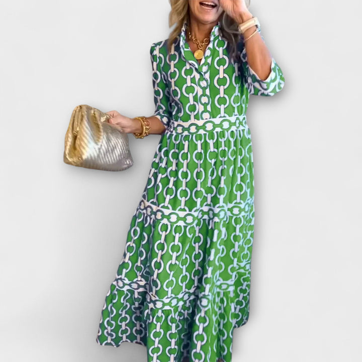 Sophie™ | Midi Dress with Chain Pattern