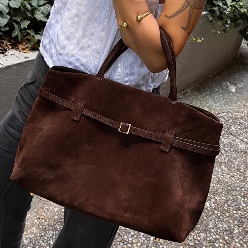 Indiya™ - Elegant Suede Tote Bag