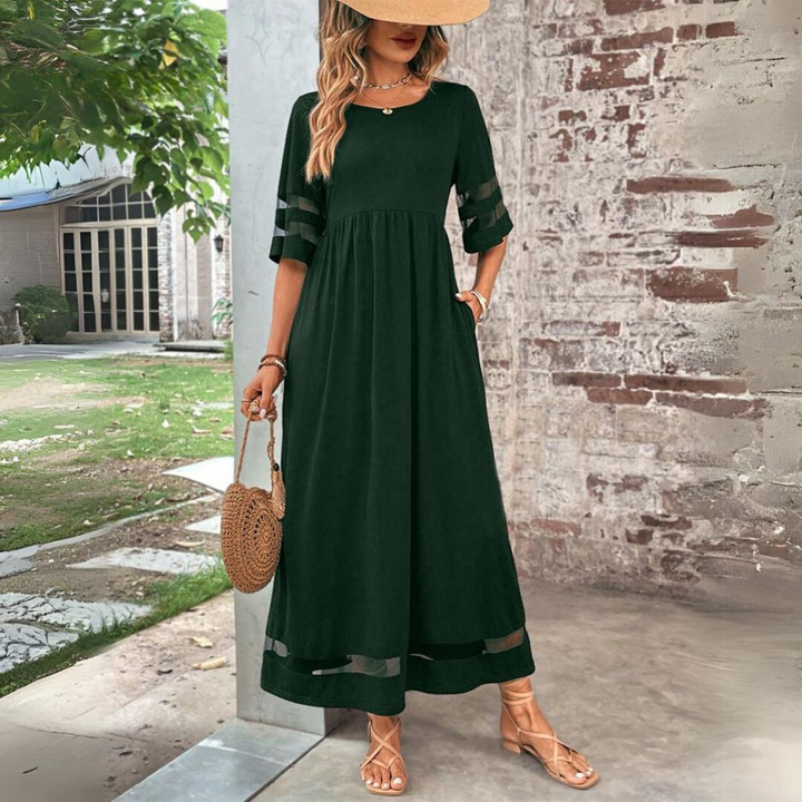 Aira™ - Elegant A-Line Midi Dress