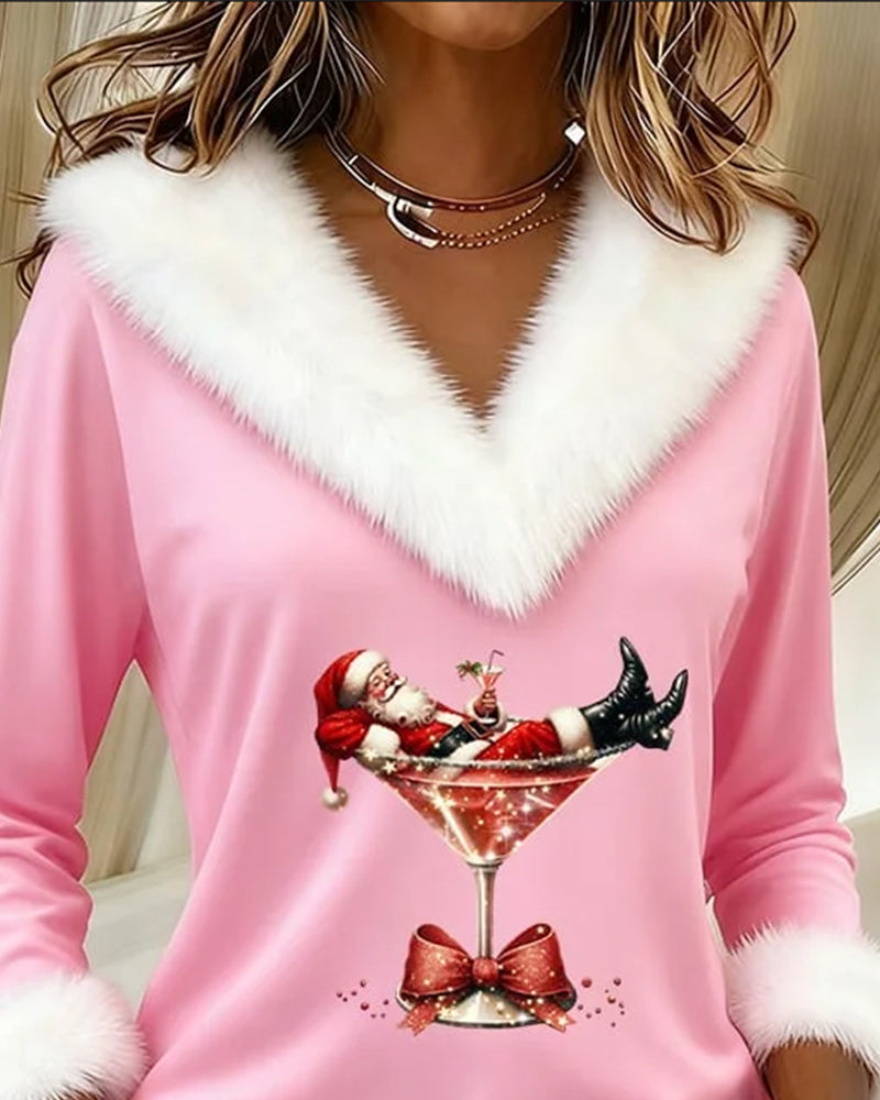 Ginnie- Santa V neck Jumper