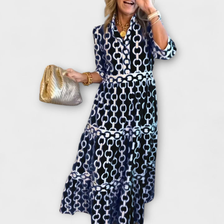 Sophie™ | Midi Dress with Chain Pattern