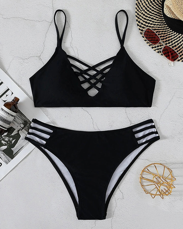 Elicia™ - Bold Cross-Strap Bikini