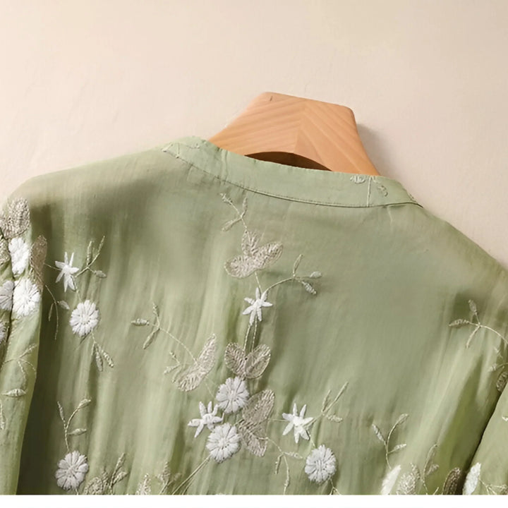 Lina - Embroidered Cotton Top