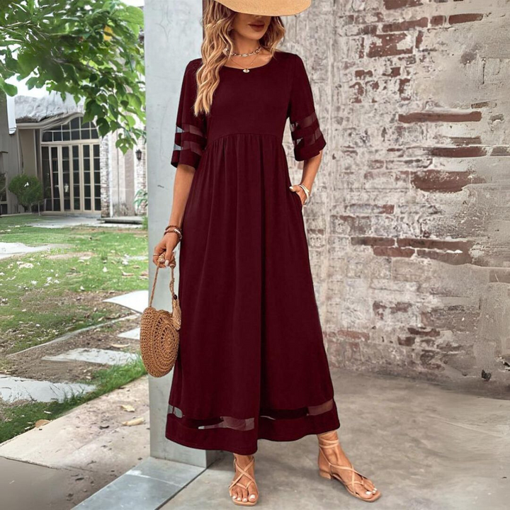 Aira™ - Elegant A-Line Midi Dress