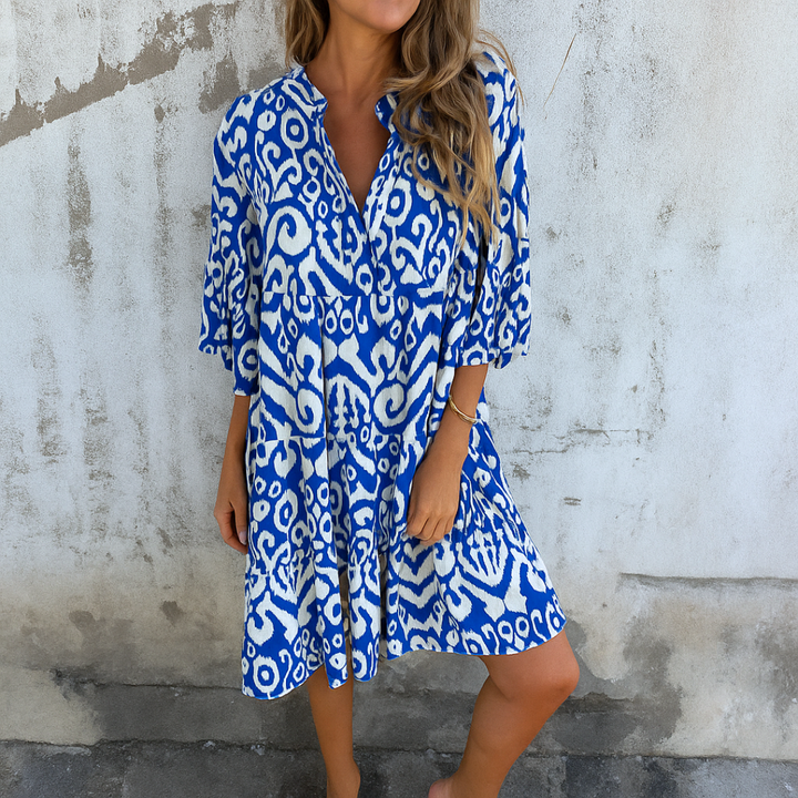 Shona - Elegant Dress With V-Neck