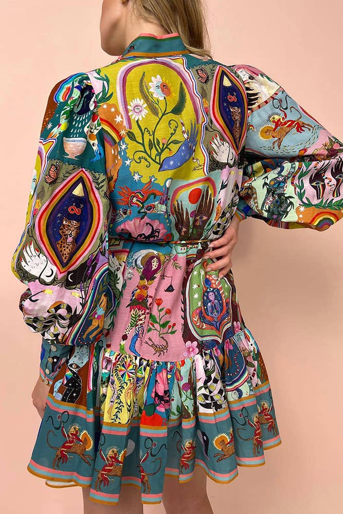 Tinasha™ - Casual Graffiti Mini Dress