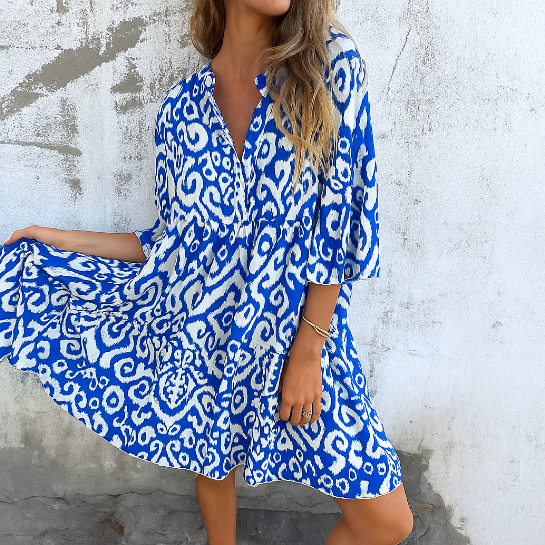 Shona - Elegant Dress With V-Neck