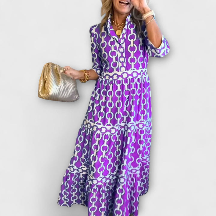 Sophie™ | Midi Dress with Chain Pattern