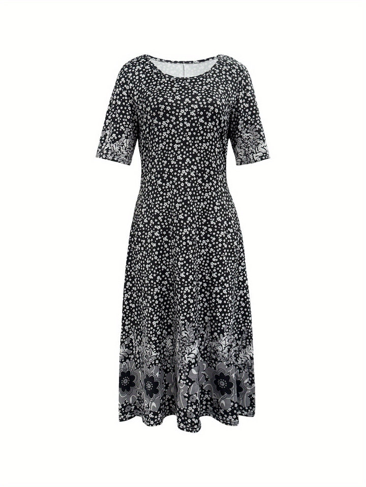 Fliss™-Floral Peplum Dress