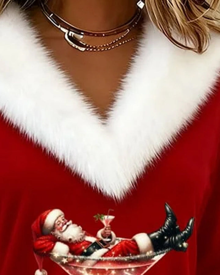 Ginnie- Santa V neck Jumper