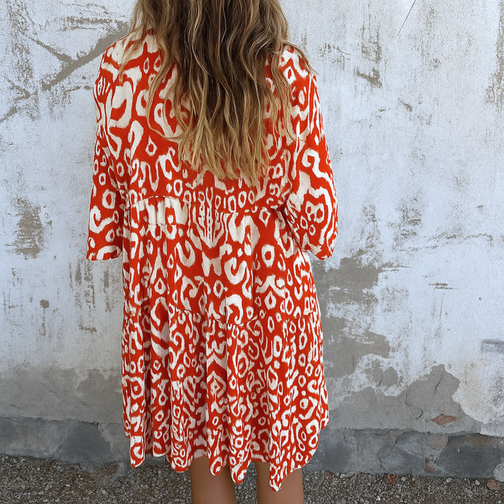 Shona - Elegant Dress With V-Neck