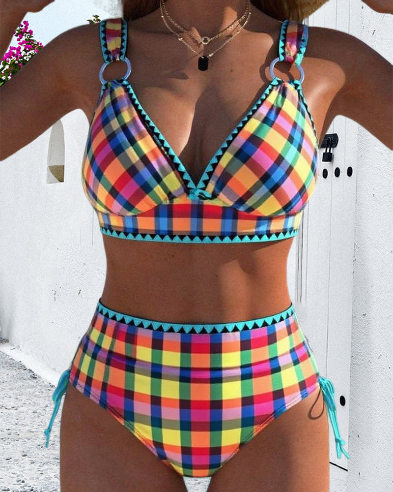Amalfi™-Colourful Checked Bikini