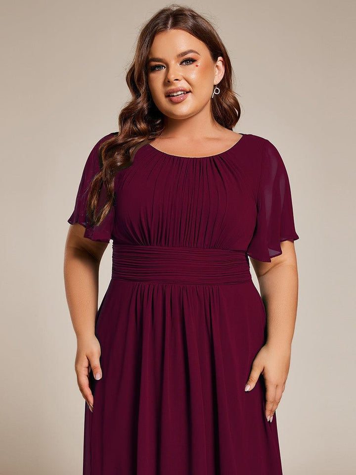 Portofino™- Chiffon Round Neckline Wedding Guest Dress