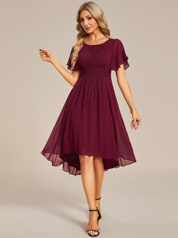 Portofino™- Chiffon Round Neckline Wedding Guest Dress
