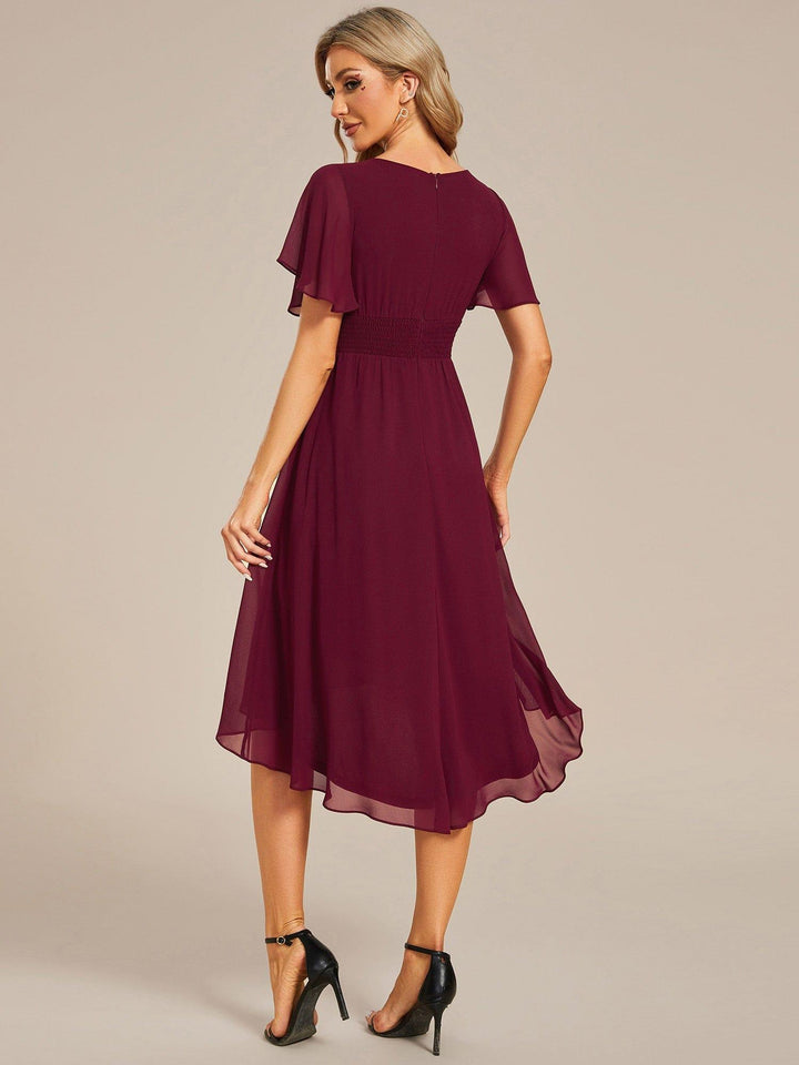 Portofino™- Chiffon Round Neckline Wedding Guest Dress