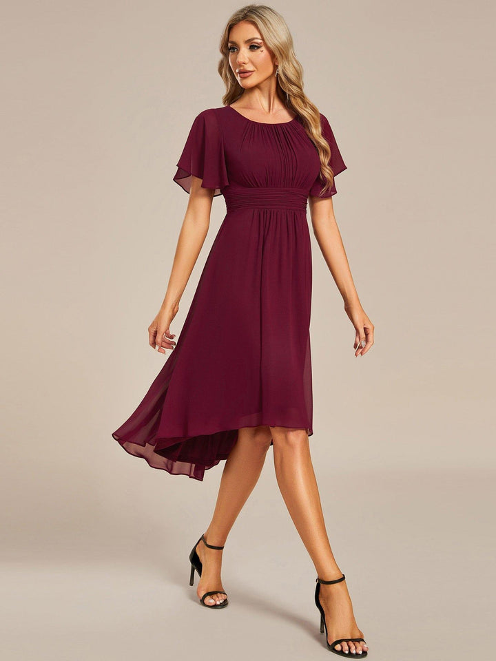 Portofino™- Chiffon Round Neckline Wedding Guest Dress