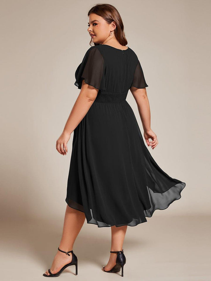 Portofino™- Chiffon Round Neckline Wedding Guest Dress