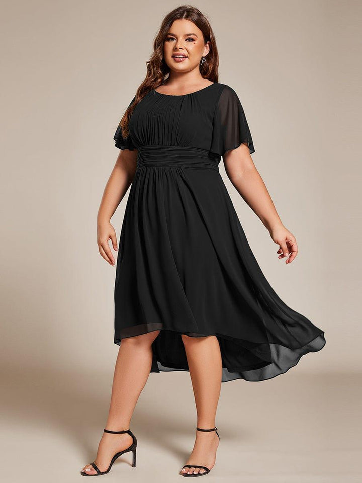 Portofino™- Chiffon Round Neckline Wedding Guest Dress