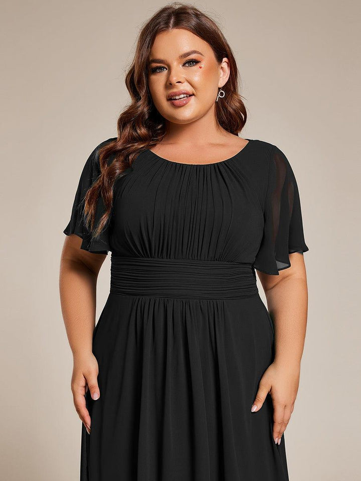 Portofino™- Chiffon Round Neckline Wedding Guest Dress