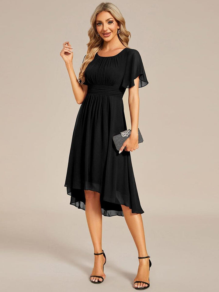 Portofino™- Chiffon Round Neckline Wedding Guest Dress