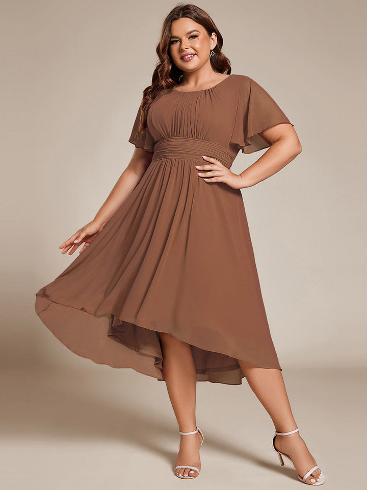 Portofino™- Chiffon Round Neckline Wedding Guest Dress