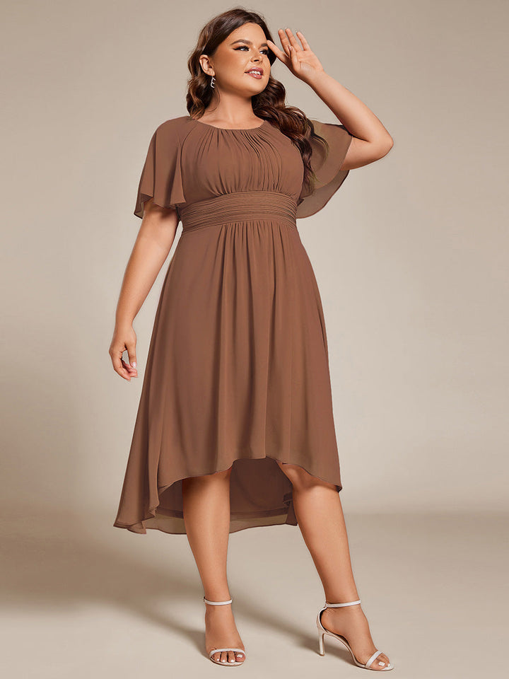 Portofino™- Chiffon Round Neckline Wedding Guest Dress